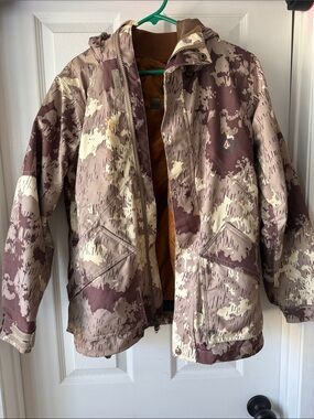 Volcom Kids Brown and Cream Puffer Jacket